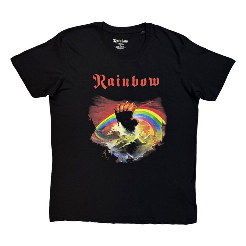 Rainbow Unisex Adult Rising T-Shirt / Black
